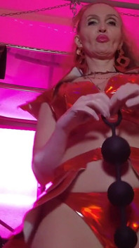 BDSM Mistress Pvc Gold Red Vinyl Toys Dick Fetish Boots Femdom