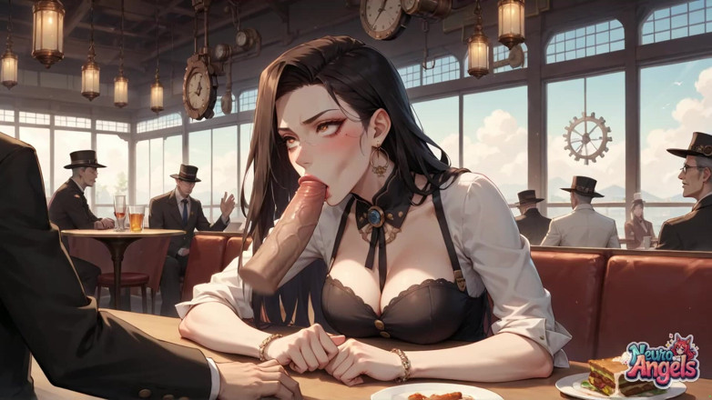 NeuroAngels: Seducție steampunk cremoasă: frișca servitoarei explozie