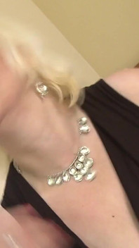 Horny Blonde Mature Lady Erika Masturbates in Bed