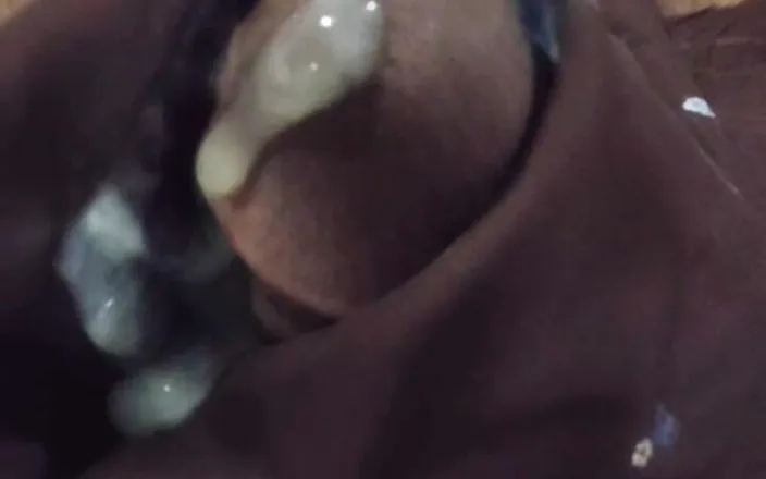 Satin And Silky: Satin Silk Handjob Porn - Handjob with Stolen Satin Brown Print...
