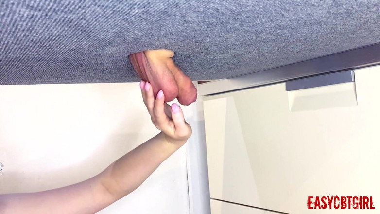 AnnyCandyPainboy: Mistress Twists and Stretches Slave Balls and Dick Easycbtgirl