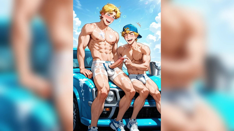 AI gay porn: Gay Boys Group Fuck