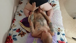 The Morning for the Stepson Began with a Blowjob and Sex with His Mother-in-law