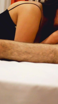 My girlfriend and me hotel room in the suck my big cock