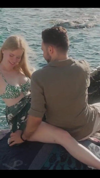 Pareja real - olas del océano, oral profundo y misionero romántico