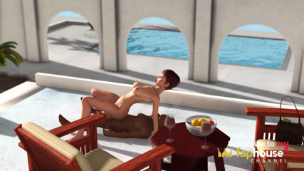 3dxpassion: Horny hor brunette gets fucked hard by a midget outdoor