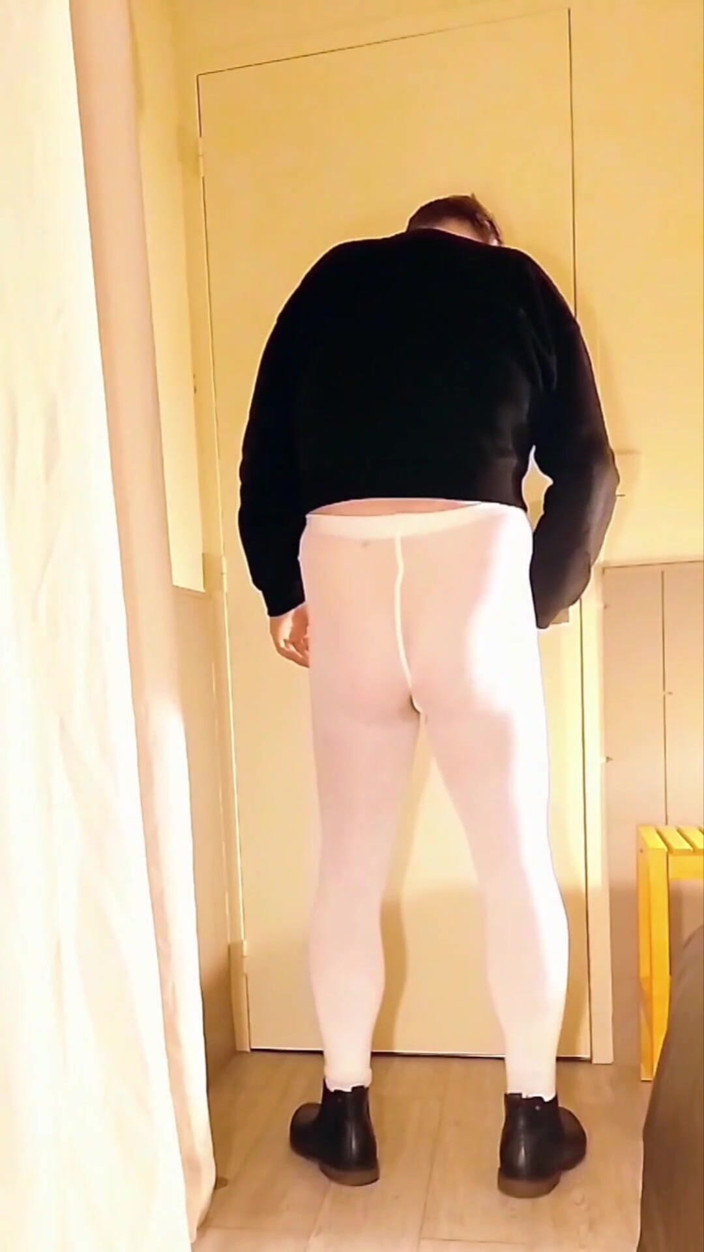 Joy Stardust: Excitement and Anal Play in Open White Pantyhose