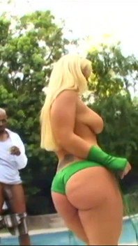 Big tits blonde MILF sucks and rides huge BBC