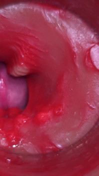 Crot super di vagina. Kamera Internal yang luar biasa. Video resolusi 4K