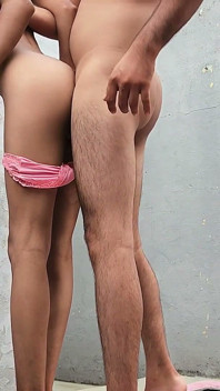 Caught Outdoor Hardcore Sex of Skinny Girl with Her Step Brother