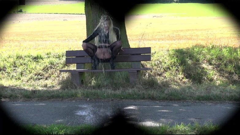 German Porn: ブロンド・タトゥー・ベイブ アウトドアDPファックフェスト