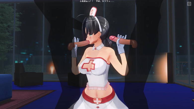H3DC: 3D hentai nurse sucks dick from two patients at once