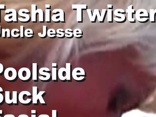 Edge Interactive Publishing: Tashia Twister &amp; Jesse біля басейну смокчуть і камшот на обличчя