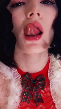 Neko Girl with Short Hair and Unshaved Pussy Is Happy to Fuck and Get Cum in Her Mouth on Christmas