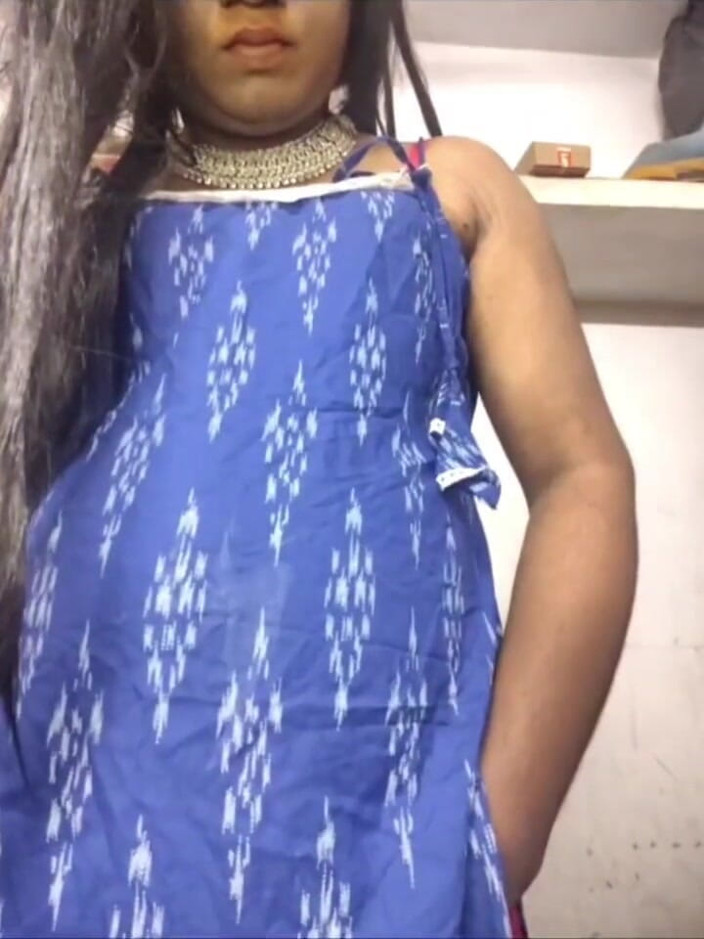 akhilzq: Desi Shemale Strocking Her Dick with Pressing Boobs
