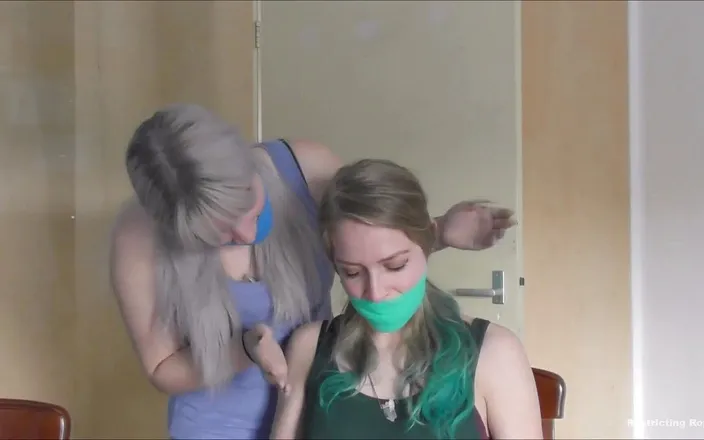 Restricting Ropes: Luna Grey &amp; Violet Haze - gag party HD
