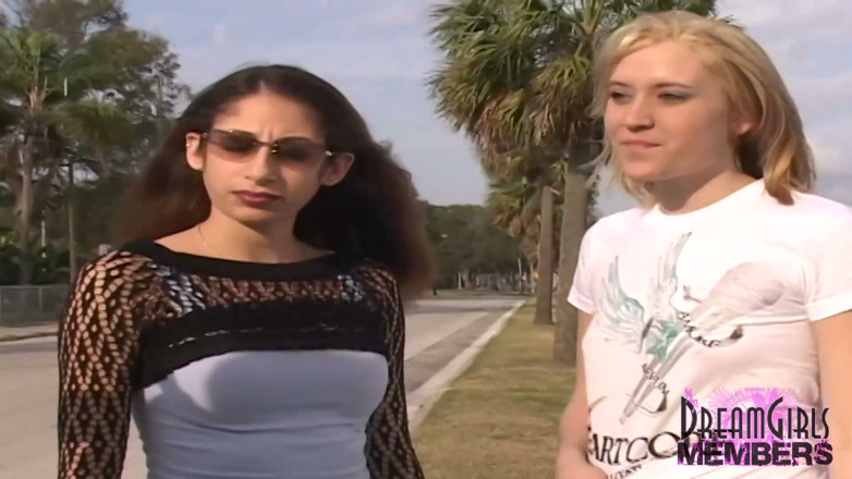Dream Girls: Bffs Flash Tits Ass and Pussy Outdoor