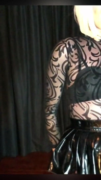 Kara Fetishdoll in Shiny Black Fetish Outfit
