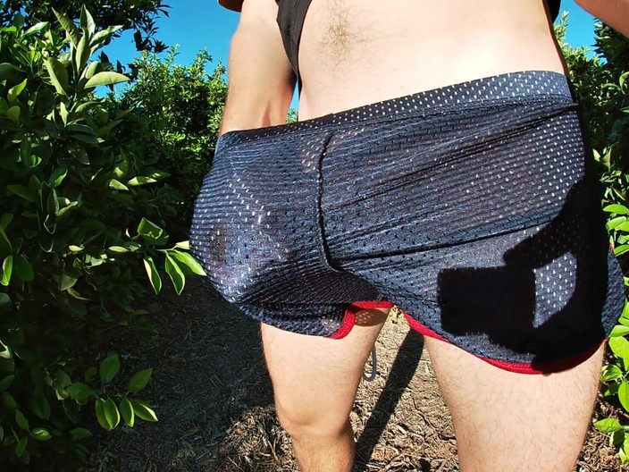 Cool Body: Cumming in My Sport Shorts Outdoors