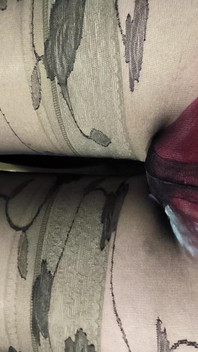 Juicy Cumshot Through Patterned Floral Pantyhose