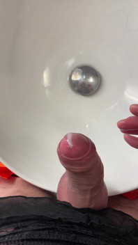 Close up Cum in Sexy Suit