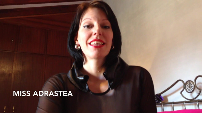 Miss Adrastea: Strict nylon foot job