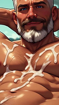 Bela arte de homens cobertos de porra