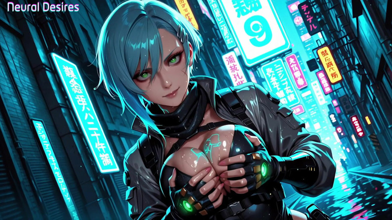 Neural Desires: Neon Grid Tengah Malam - Video Ai