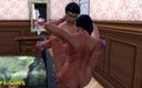 Desi Sims: Versiune în engleză - mătușă desi mallu în sari înșelând cu un băiat - WickedWhims