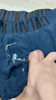 Close up Cum on Underwear