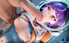 Realms of lust 3D: Ф'ючерс на інтенсивний хардкорний секс, спекотна Лисиця, відтрахана масивним монструозним членом із глибоким заглотом і солодким