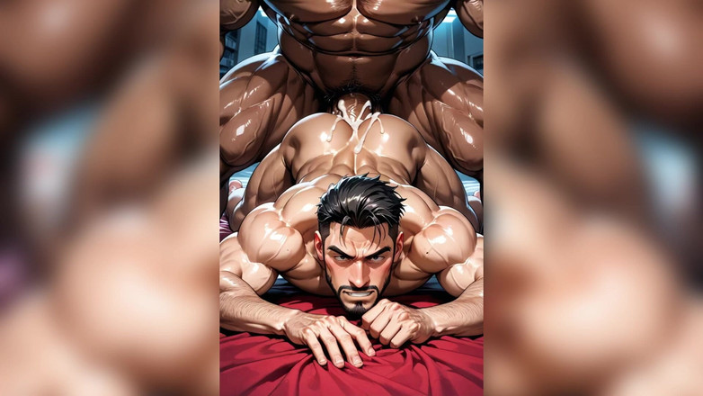 AI gay porn: Stor kuk gay knulla anal sperma