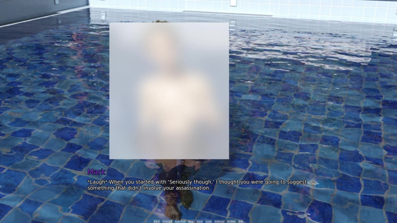 3D Cartoon Porn: My Dorm 253: Daphne-scarlett Nude Pool Swim &amp; Debbie-mark Talk