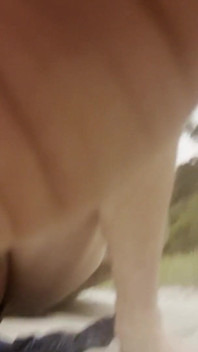 Gay Twink Fucking Ass with Dildo at Public Beach