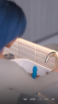En seguridad: chica caliente folla su coño con un consolador en el baño en su lugar de trabajo - episodio 8