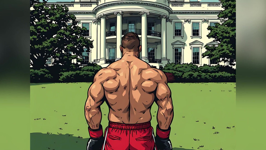 Muscular Fighters at White House (ai Art) (Erotic Man)