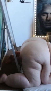 SSBBw ist zu fett, um mirro dildo zu ficken teil 1