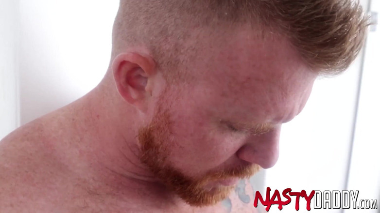 Nasty Daddy: NASTYDADDY bearded hunk Cain Marko sucks Jack Vidras dick