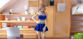 Miss Kitty 2K: Uniwersytet Problemów 49 - Ujawniający cheerleaderka mundur autorstwa Misskitty2k