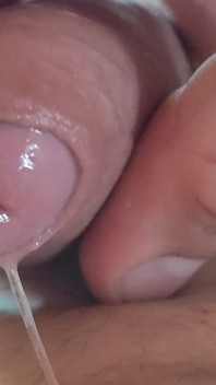 Close up De Glande Gozando Pré Cum Intenso.
