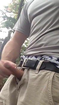 Masturbazione in riva all'acqua, al Parco Pubblico, Sagging, American Eagle Boxers. Esteso