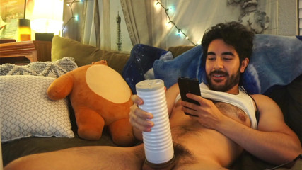 Geraldo_Rivera: Bordando con Il mio lovense Max 2 + creampie