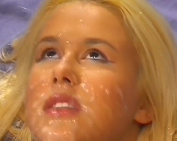 Planete Francaise: The Cute French Blonde Gets Sprayed with Huge Loads of...