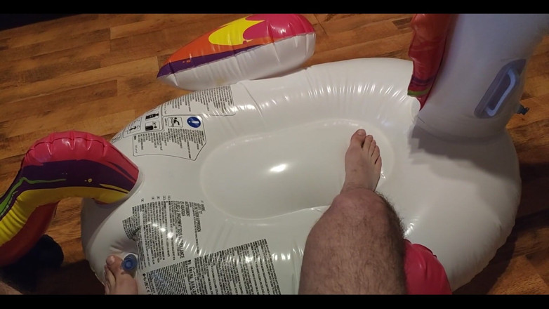 Floatie Boy: Deflating My Inflatable Unicorn with My Feet