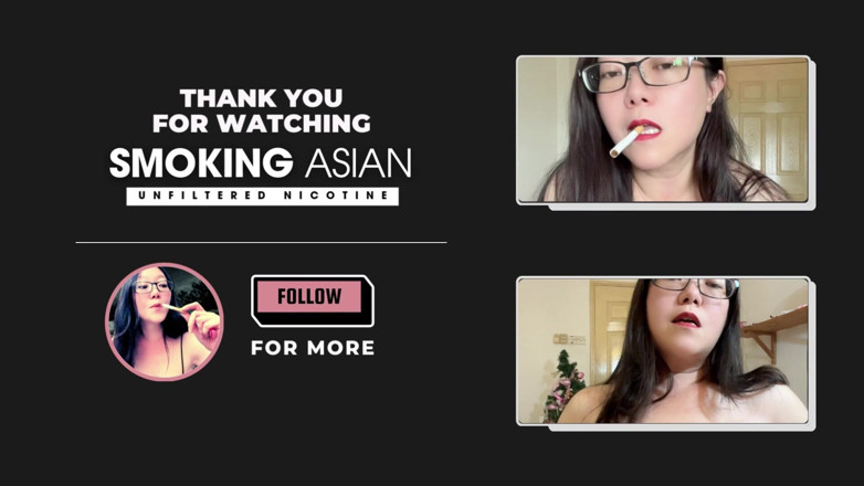 Smoking Asian: Мамка, яка курить ланцюгами: 2 цицька топлес, куріння sobranie + paypig знищення гаманця