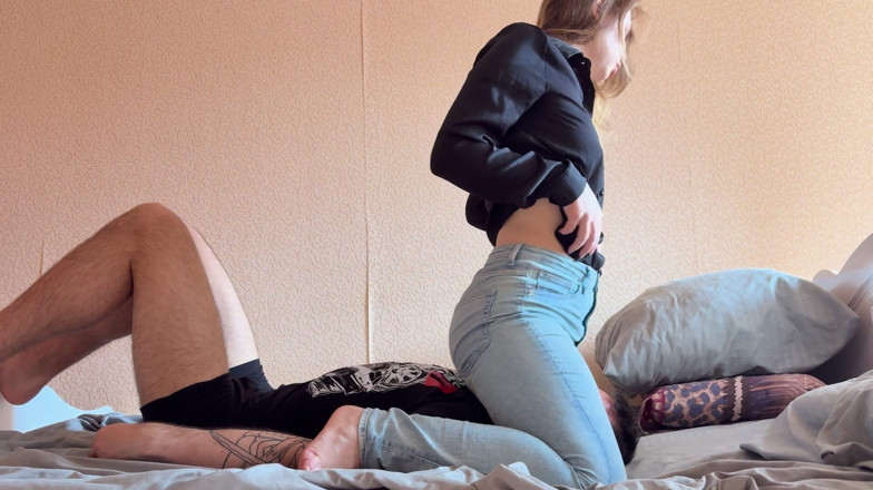 Spacenintenda: Raiva gf jeans humilhação: facesit &amp;seco hump punição