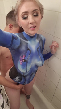 Samus Bodypaint usuwanie prysznic jebanie