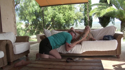 MMV Cuckold: Lovely blonde pleasured in her pussy in threesome outdoor fuck