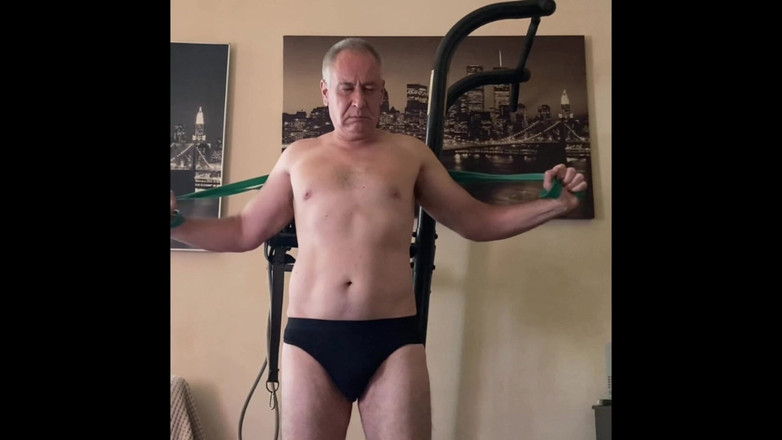 Alex Art: Man Solo Masturbation and Gym