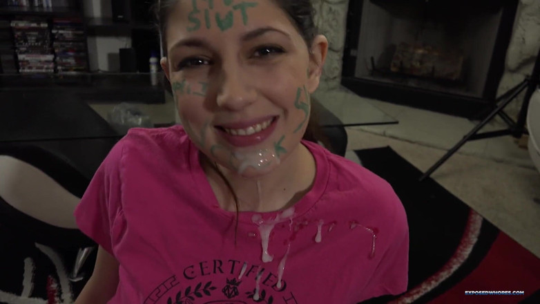 Exposed Whores Media: Facialed exposed whore Miranda Miller
